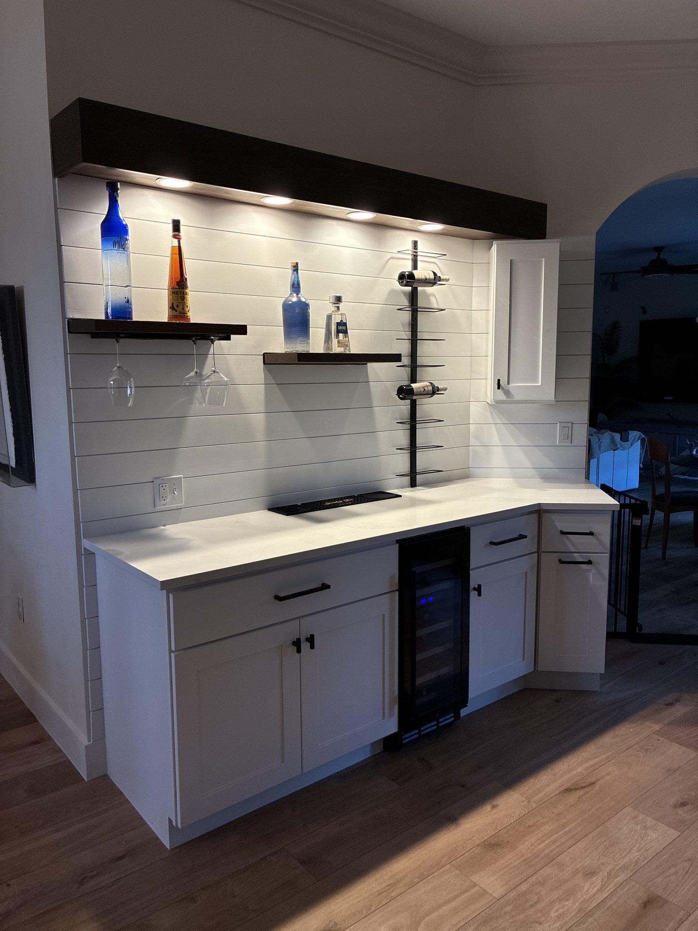 Custom home bar build