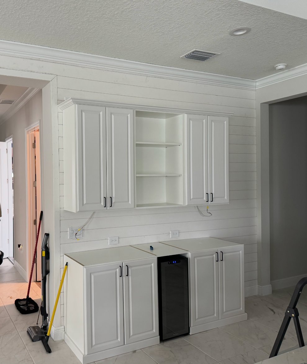 Shiplap and cabinet work Sarasota